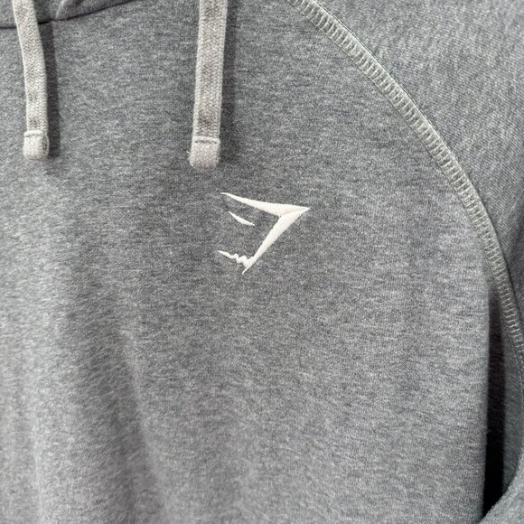 Gymshark Grey Hoodie Sweatshirt Womens M Cotton Blend Pullover Hooded Activewear - Picture 3 of 6